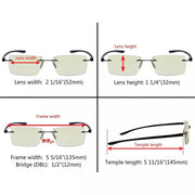 eyekeeper.com 3 Pack Rimless Blue Light Filter Reading Glasses UVR14003 Eyeglasses White Smoke 3 Pairs Mix / without magnification,3 Pairs Mix / +1.00,3 Pairs Mix / +1.25,3 Pairs Mix / +1.50,3 Pairs Mix / +1.75,3 Pairs Mix / +2.00,3 Pairs Mix / +2.50,3 Pairs Mix / +3.00