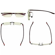 eyekeeper.com 3 Pack Rimless Blue Light Filter Reading Glasses UVR14003 Eyeglasses White Smoke 3 Pairs Mix / without magnification,3 Pairs Mix / +1.00,3 Pairs Mix / +1.25,3 Pairs Mix / +1.50,3 Pairs Mix / +1.75,3 Pairs Mix / +2.00,3 Pairs Mix / +2.50,3 Pairs Mix / +3.00