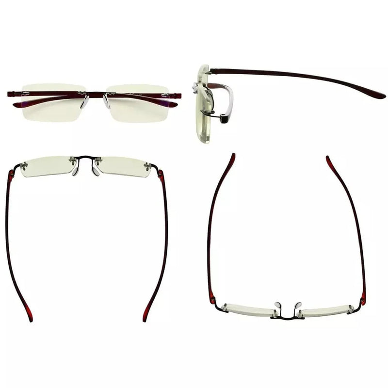 eyekeeper.com 3 Pack Rimless Blue Light Filter Reading Glasses UVR14003 Eyeglasses White Smoke 3 Pairs Mix / without magnification,3 Pairs Mix / +1.00,3 Pairs Mix / +1.25,3 Pairs Mix / +1.50,3 Pairs Mix / +1.75,3 Pairs Mix / +2.00,3 Pairs Mix / +2.50,3 Pairs Mix / +3.00