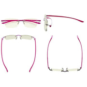 eyekeeper.com 3 Pack Rimless Blue Light Filter Reading Glasses UVR14009 Eyeglasses White Smoke 3 Pairs Mix / without magnification,3 Pairs Mix / +1.00,3 Pairs Mix / +1.25,3 Pairs Mix / +1.50,3 Pairs Mix / +1.75,3 Pairs Mix / +2.00,3 Pairs Mix / +2.50,3 Pairs Mix / +3.00