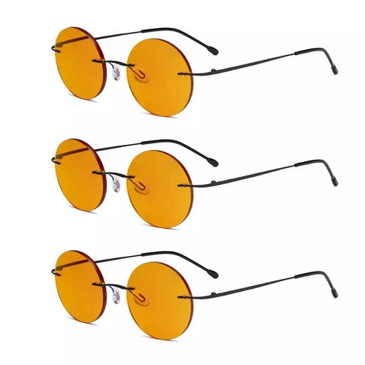 eyekeeper.com 3 Pack Rimless Round Blue Light Blocking Reading Glasses DSWK26 Eyeglasses White Smoke Black-3pcs / +0.50,Black-3pcs / +0.75,Black-3pcs / +1.00,Black-3pcs / +1.25