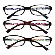 eyekeeper.com 3 Pack Small Lens Reading Glasses with Pattern Temples R908 Eyeglasses White Smoke 3 Pairs Mix / +0.50,3 Pairs Mix / +0.75,3 Pairs Mix / +1.00,3 Pairs Mix / +1.25,3 Pairs Mix / +1.50,3 Pairs Mix / +1.75,3 Pairs Mix / +2.00,3 Pairs Mix / +2.25,3 Pairs Mix / +2.50,3 Pairs Mix / +2.75,3 Pairs Mix / +3.00,3 Pairs Mix / +3.50,3 Pairs Mix / +