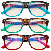 eyekeeper.com 3 Pack Square Blue Light Filter Reading Glasses UVR080D Eyeglasses White Smoke 3 Pairs Mix / without magnification,3 Pairs Mix / +0.50,3 Pairs Mix / +0.75,3 Pairs Mix / +1.00,3 Pairs Mix / +1.25,3 Pairs Mix / +1.50,3 Pairs Mix / +1.75,3 Pairs Mix / +2.00,3 Pairs Mix / +2.25,3 Pairs Mix / +2.50,3 Pairs Mix / +3.00