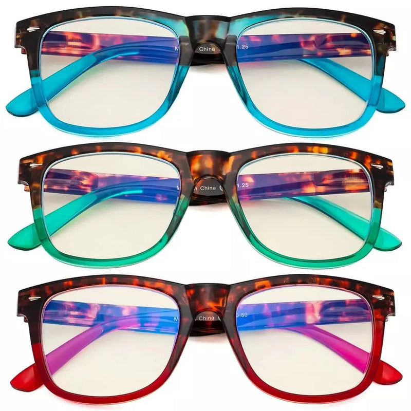 eyekeeper.com 3 Pack Square Blue Light Filter Reading Glasses UVR080D Eyeglasses White Smoke 3 Pairs Mix / without magnification,3 Pairs Mix / +0.50,3 Pairs Mix / +0.75,3 Pairs Mix / +1.00,3 Pairs Mix / +1.25,3 Pairs Mix / +1.50,3 Pairs Mix / +1.75,3 Pairs Mix / +2.00,3 Pairs Mix / +2.25,3 Pairs Mix / +2.50,3 Pairs Mix / +3.00