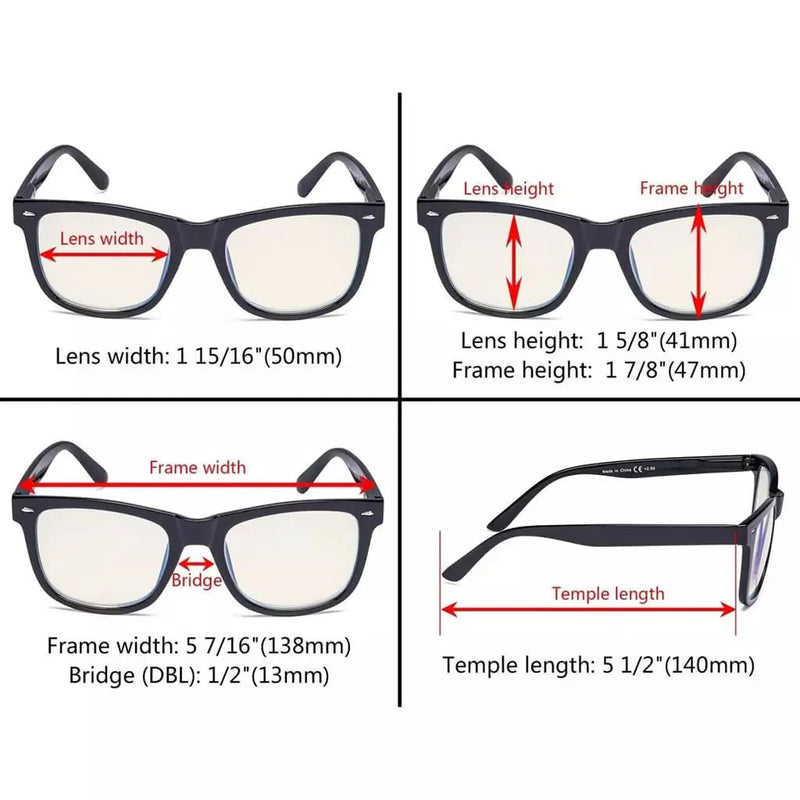 eyekeeper.com 3 Pack Square Large Lenses Blue Light Filter Reading Glasses UVR080 Eyeglasses White Smoke 3 Pairs Mix / without magnification,3 Pairs Mix / +0.50,3 Pairs Mix / +0.75,3 Pairs Mix / +1.00,3 Pairs Mix / +1.25,3 Pairs Mix / +1.50,3 Pairs Mix / +1.75,3 Pairs Mix / +2.00,3 Pairs Mix / +2.25,3 Pairs Mix / +2.50,3 Pairs Mix / +2.75,3 Pairs Mix / +3.00