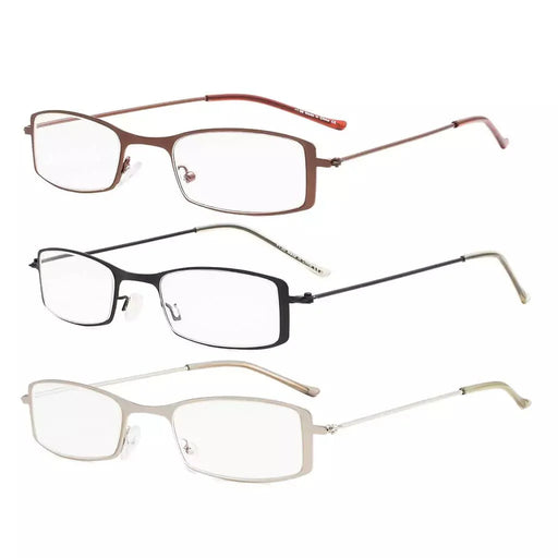 eyekeeper.com 3 Pack Stainless Steel Lightweight Reading Glasses R15005 Eyeglasses White Smoke 3 Pairs Mix / +0.50,3 Pairs Mix / +0.75,3 Pairs Mix / +1.00,3 Pairs Mix / +1.25,3 Pairs Mix / +1.50,3 Pairs Mix / +1.75,3 Pairs Mix / +2.00,3 Pairs Mix / +2.25,3 Pairs Mix / +2.50,3 Pairs Mix / +2.75,3 Pairs Mix / +3.00,3 Pairs Mix / +3.50,3 Pairs Mix / +
