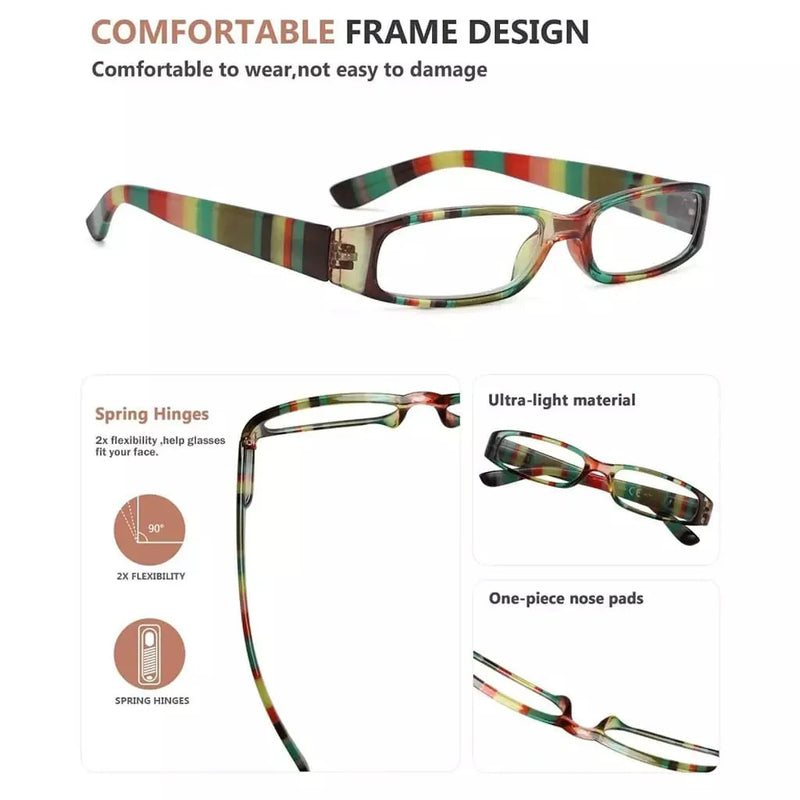 eyekeeper.com 3 Pack Striped Pattern Reading Glasses R906 Eyeglasses White Smoke 3 Pairs Mix / +0.75,3 Pairs Mix / +1.00