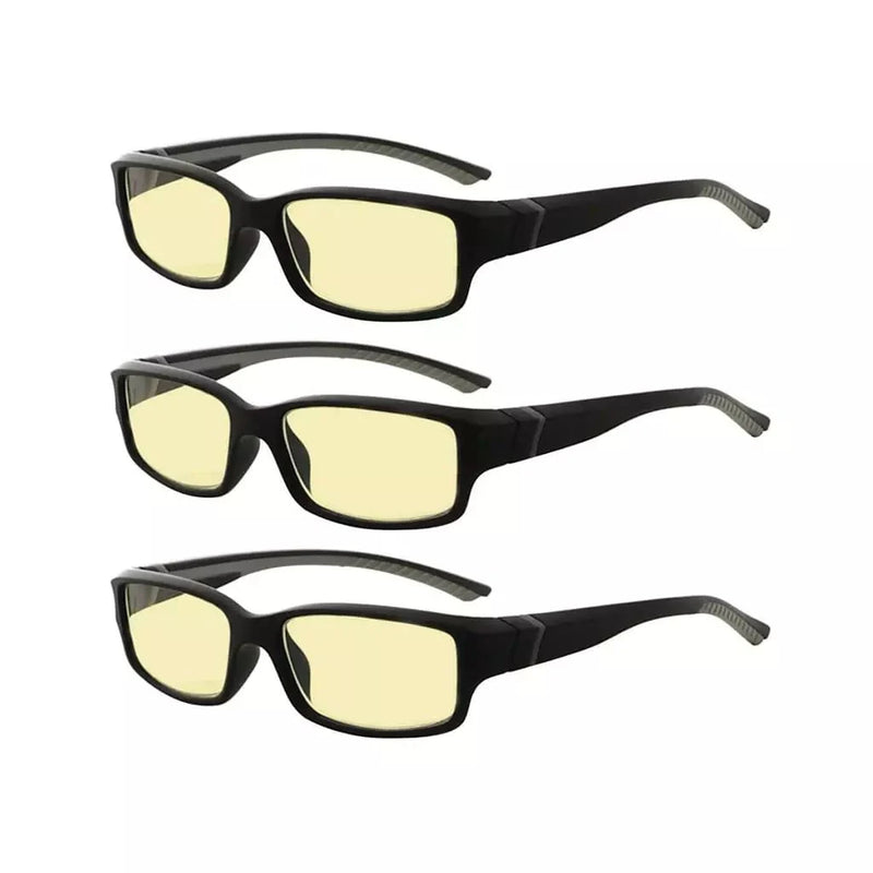 eyekeeper.com 3 Pack Stylish Blue Light Blocking Readers TMXM01 Eyeglasses White Smoke Black Grey-3pcs / without magnification,Black Grey-3pcs / +0.50,Black Grey-3pcs / +0.75,Black Grey-3pcs / +1.00,Black Grey-3pcs / +1.25,Black Grey-3pcs / +1.50,Black Grey-3pcs / +1.75,Black Grey-3pcs / +2.00,Black Grey-3pcs / +2.25