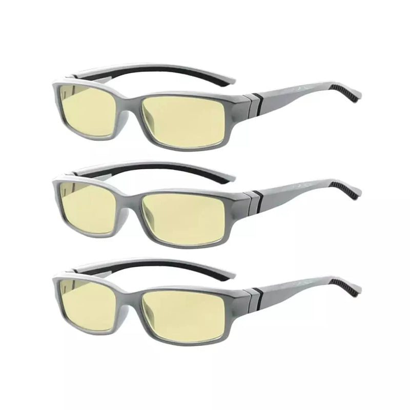 eyekeeper.com 3 Pack Stylish Blue Light Blocking Readers TMXM01 Eyeglasses White Smoke Grey-3pcs / without magnification,Grey-3pcs / +0.50,Grey-3pcs / +0.75,Grey-3pcs / +1.00,Grey-3pcs / +1.25,Grey-3pcs / +1.50,Grey-3pcs / +1.75,Grey-3pcs / +2.00,Grey-3pcs / +2.25