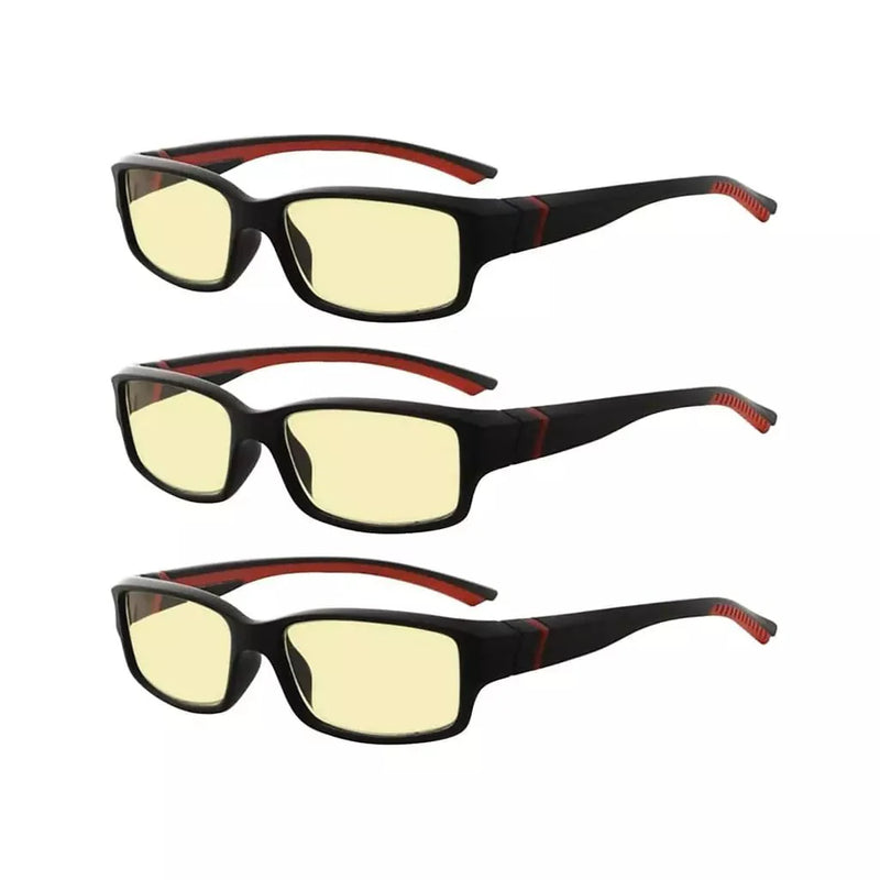 eyekeeper.com 3 Pack Stylish Blue Light Blocking Readers TMXM01 Eyeglasses White Smoke Black Red-3pcs / without magnification,Black Red-3pcs / +0.50,Black Red-3pcs / +0.75,Black Red-3pcs / +1.00,Black Red-3pcs / +1.25,Black Red-3pcs / +1.50,Black Red-3pcs / +1.75,Black Red-3pcs / +2.00,Black Red-3pcs / +2.25