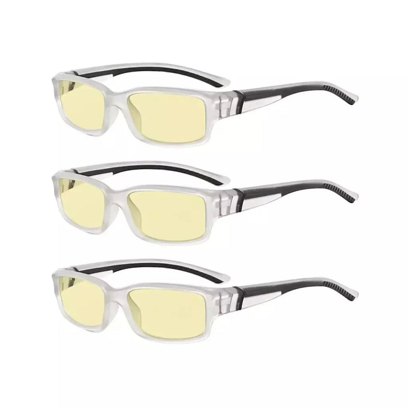 eyekeeper.com 3 Pack Stylish Blue Light Blocking Readers TMXM01 Eyeglasses White Smoke Silver-3pcs / without magnification,Silver-3pcs / +0.50,Silver-3pcs / +0.75,Silver-3pcs / +1.00,Silver-3pcs / +1.25,Silver-3pcs / +1.50,Silver-3pcs / +1.75,Silver-3pcs / +2.00,Silver-3pcs / +2.25