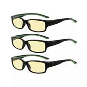 eyekeeper.com 3 Pack Stylish Blue Light Blocking Readers TMXM01 Eyeglasses White Smoke Black Green-3pcs / without magnification,Black Green-3pcs / +0.50,Black Green-3pcs / +0.75,Black Green-3pcs / +1.00,Black Green-3pcs / +1.25,Black Green-3pcs / +1.50,Black Green-3pcs / +1.75,Black Green-3pcs / +2.00,Black Green-3pcs / +2.25