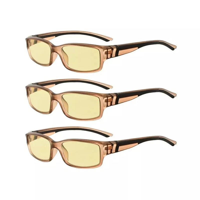 eyekeeper.com 3 Pack Stylish Blue Light Blocking Readers TMXM01 Eyeglasses White Smoke Brown-3pcs / without magnification,Brown-3pcs / +0.50,Brown-3pcs / +0.75,Brown-3pcs / +1.00,Brown-3pcs / +1.25,Brown-3pcs / +1.50,Brown-3pcs / +1.75,Brown-3pcs / +2.00,Brown-3pcs / +2.25