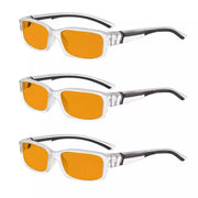 eyekeeper.com 3 Pack Stylish Blue Light Blocking Reading Glasses DSXM01 Eyeglasses White Smoke Clear Grey-3pcs / without magnification,Clear Grey-3pcs / +0.50,Clear Grey-3pcs / +0.75,Clear Grey-3pcs / +1.00,Clear Grey-3pcs / +1.25,Clear Grey-3pcs / +1.50,Clear Grey-3pcs / +1.75,Clear Grey-3pcs / +2.00,Clear Grey-3pcs / +2.50