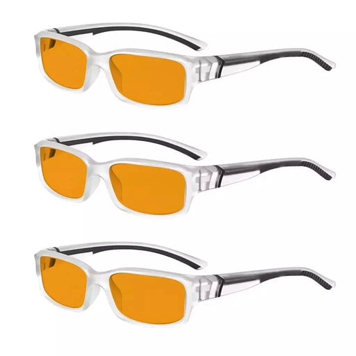 eyekeeper.com 3 Pack Stylish Blue Light Blocking Reading Glasses DSXM01 Eyeglasses White Smoke Clear Grey-3pcs / without magnification,Clear Grey-3pcs / +0.50,Clear Grey-3pcs / +0.75,Clear Grey-3pcs / +1.00,Clear Grey-3pcs / +1.25,Clear Grey-3pcs / +1.50,Clear Grey-3pcs / +1.75,Clear Grey-3pcs / +2.00,Clear Grey-3pcs / +2.50