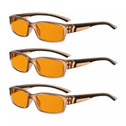 eyekeeper.com 3 Pack Stylish Blue Light Blocking Reading Glasses DSXM01 Eyeglasses White Smoke Brown-3pcs / without magnification,Brown-3pcs / +0.50,Brown-3pcs / +0.75,Brown-3pcs / +1.00,Brown-3pcs / +1.25,Brown-3pcs / +1.50,Brown-3pcs / +1.75,Brown-3pcs / +2.00,Brown-3pcs / +2.50