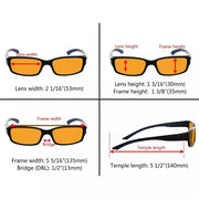 eyekeeper.com 3 Pack Stylish Blue Light Blocking Reading Glasses DSXM01 Eyeglasses White Smoke Clear Grey-3pcs / without magnification,Clear Grey-3pcs / +0.50,Clear Grey-3pcs / +0.75,Clear Grey-3pcs / +1.00,Clear Grey-3pcs / +1.25,Clear Grey-3pcs / +1.50,Clear Grey-3pcs / +1.75,Clear Grey-3pcs / +2.00,Clear Grey-3pcs / +2.50,Brown-3pcs / without ma