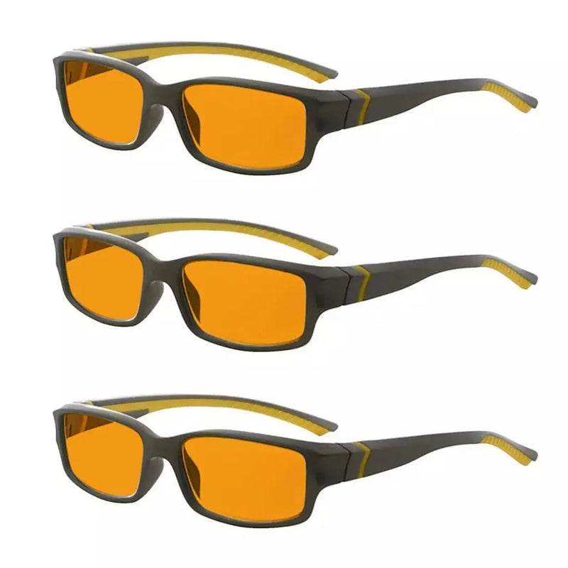 eyekeeper.com 3 Pack Stylish Blue Light Blocking Reading Glasses DSXM01 Eyeglasses White Smoke Grey Yellow-3pcs / without magnification,Grey Yellow-3pcs / +0.50,Grey Yellow-3pcs / +0.75,Grey Yellow-3pcs / +1.00,Grey Yellow-3pcs / +1.25,Grey Yellow-3pcs / +1.50,Grey Yellow-3pcs / +1.75,Grey Yellow-3pcs / +2.00,Grey Yellow-3pcs / +2.50
