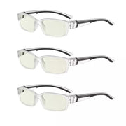 eyekeeper.com 3 Pack Stylish Blue Light Filter Readers UVXM01 Eyeglasses White Smoke Clear Grey-3pcs / without magnification,Clear Grey-3pcs / +0.50,Clear Grey-3pcs / +0.75,Clear Grey-3pcs / +1.00,Clear Grey-3pcs / +1.25,Clear Grey-3pcs / +1.50,Clear Grey-3pcs / +1.75,Clear Grey-3pcs / +2.00,Clear Grey-3pcs / +2.50
