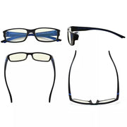eyekeeper.com 3 Pack Stylish Blue Light Filter Readers UVXM01 Eyeglasses White Smoke Clear Grey-3pcs / without magnification,Clear Grey-3pcs / +0.50,Clear Grey-3pcs / +0.75,Clear Grey-3pcs / +1.00,Clear Grey-3pcs / +1.25,Clear Grey-3pcs / +1.50,Clear Grey-3pcs / +1.75,Clear Grey-3pcs / +2.00,Clear Grey-3pcs / +2.50,Brown-3pcs / without ma