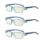 eyekeeper.com 3 Pack Stylish Blue Light Filter Readers UVXM01 Eyeglasses White Smoke Blue-3pcs / without magnification,Blue-3pcs / +0.50,Blue-3pcs / +0.75,Blue-3pcs / +1.00,Blue-3pcs / +1.25,Blue-3pcs / +1.50,Blue-3pcs / +1.75,Blue-3pcs / +2.00,Blue-3pcs / +2.50