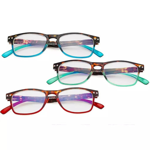 eyekeeper.com 3 Pack Stylish Reading Glasses with Tortoise Arm R046D Eyeglasses White Smoke 3 Pairs Mix / +0.50,3 Pairs Mix / +0.75,3 Pairs Mix / +1.00,3 Pairs Mix / +1.25,3 Pairs Mix / +1.50,3 Pairs Mix / +1.75,3 Pairs Mix / +2.25,3 Pairs Mix / +3.50