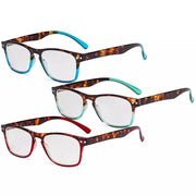 eyekeeper.com 3 Pack Stylish Reading Glasses with Tortoise Arm R046D Eyeglasses White Smoke 3 Pairs Mix / +0.50,3 Pairs Mix / +0.75,3 Pairs Mix / +1.00,3 Pairs Mix / +1.25,3 Pairs Mix / +1.50,3 Pairs Mix / +1.75,3 Pairs Mix / +2.25,3 Pairs Mix / +3.50