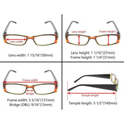 eyekeeper.com 3 Pack Stylish Reading Glasses 3PKR006 Eyeglasses Black 3 Pairs Mix / +1.00,3 Pairs Mix / +1.25,3 Pairs Mix / +2.00