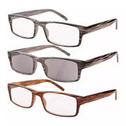 eyekeeper.com 3 Pack Stylish Striped Rectangle Reading Glasses R026 Eyeglasses White Smoke 3 Pairs Mix / +0.50,3 Pairs Mix / +0.75,3 Pairs Mix / +1.00,3 Pairs Mix / +1.25,3 Pairs Mix / +1.50,3 Pairs Mix / +1.75,3 Pairs Mix / +2.00,3 Pairs Mix / +2.25,3 Pairs Mix / +2.50,3 Pairs Mix / +2.75,3 Pairs Mix / +3.00,3 Pairs Mix / +3.50,3 Pairs Mix / +