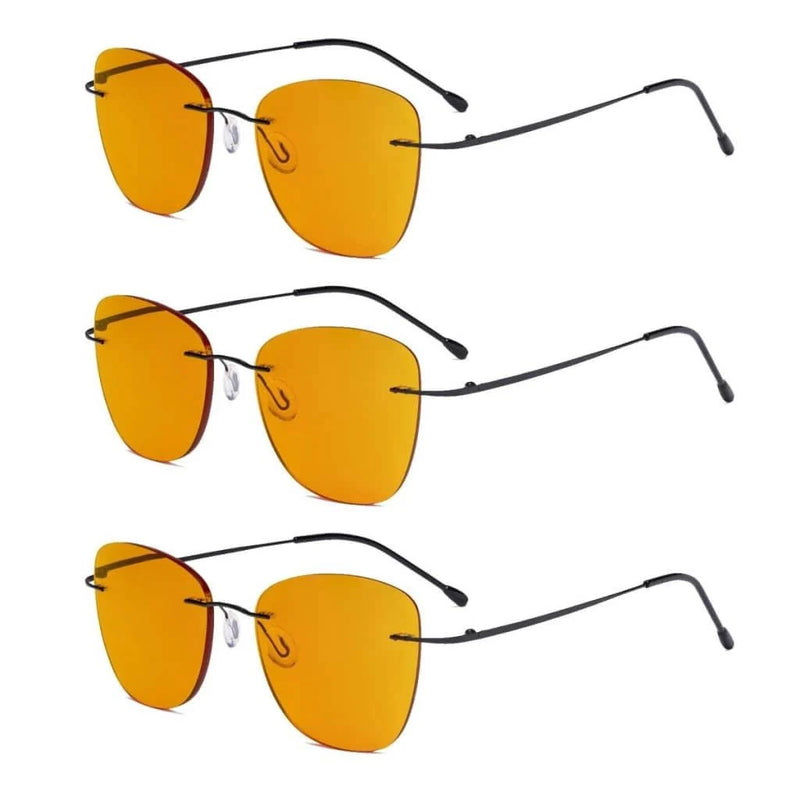 eyekeeper.com 3 Pack Titanium Blue Light Blocking Reading Glasses DSWK9902 Eyeglasses White Smoke Black-3pcs / without magnification,Black-3pcs / +0.50,Black-3pcs / +0.75,Black-3pcs / +1.00,Black-3pcs / +1.25,Black-3pcs / +1.50,Black-3pcs / +1.75,Black-3pcs / +2.00
