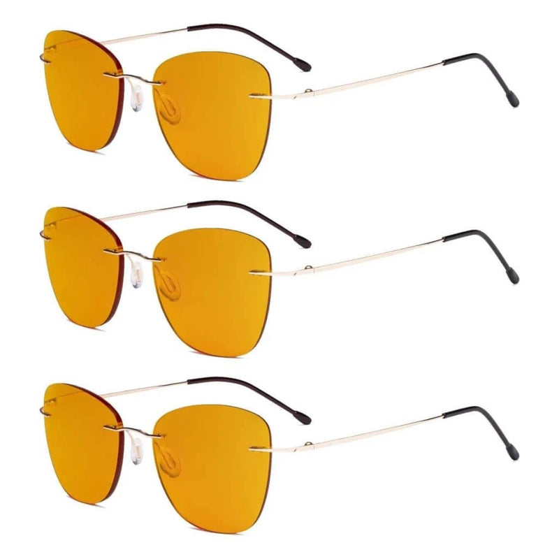 eyekeeper.com 3 Pack Titanium Blue Light Blocking Reading Glasses DSWK9902 Eyeglasses White Smoke Gold-3pcs / without magnification,Gold-3pcs / +0.50,Gold-3pcs / +0.75,Gold-3pcs / +1.00,Gold-3pcs / +1.25,Gold-3pcs / +1.50,Gold-3pcs / +1.75,Gold-3pcs / +2.00