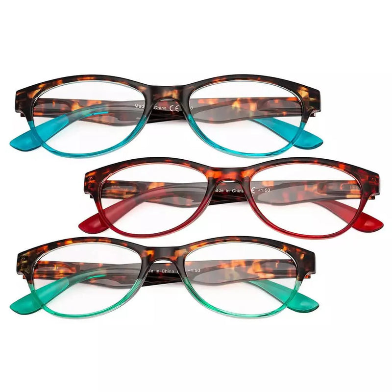 eyekeeper.com 3 Pack Tortoise Arm Oval Reading Glasses R074D Eyeglasses White Smoke 3 Pairs Mix / +0.50,3 Pairs Mix / +0.75,3 Pairs Mix / +1.00,3 Pairs Mix / +1.25,3 Pairs Mix / +1.75,3 Pairs Mix / +2.00,3 Pairs Mix / +2.25,3 Pairs Mix / +2.50,3 Pairs Mix / +3.00,3 Pairs Mix / +3.50,3 Pairs Mix / +4.00