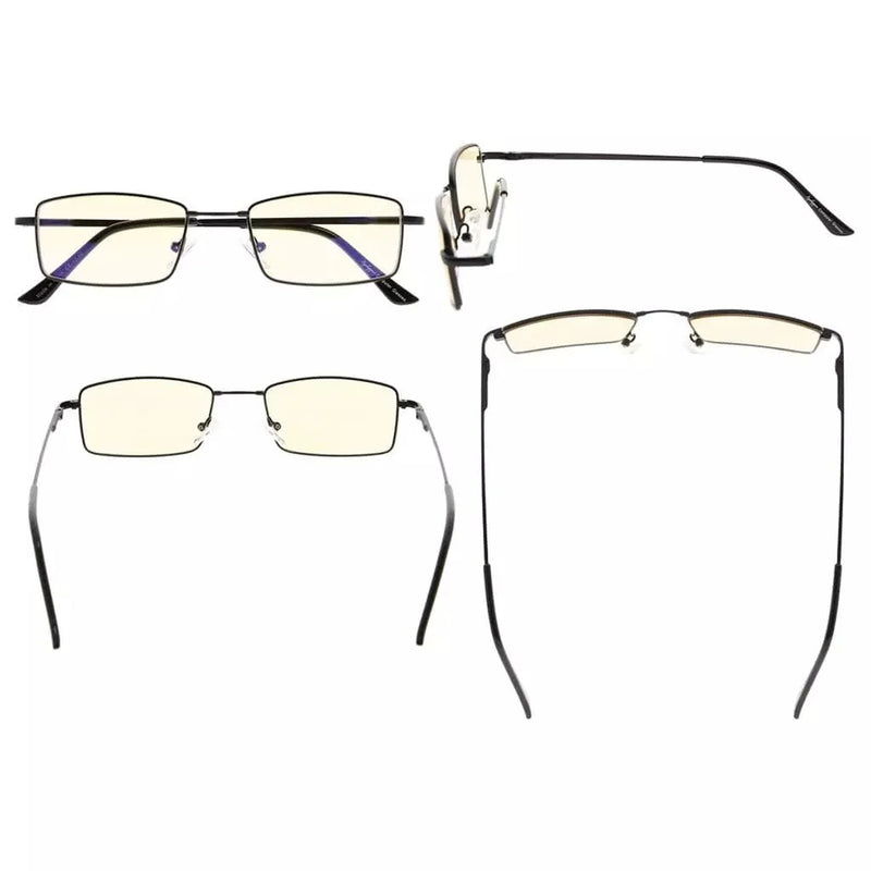 eyekeeper.com 3 Pack Traditional Rectangle Blue Light Filter Reading Glasses CG1709 Eyeglasses White Smoke Black-3pcs / without magnification,Black-3pcs / +0.50,Black-3pcs / +0.75,Black-3pcs / +1.00,Black-3pcs / +1.25,Black-3pcs / +1.50,Black-3pcs / +1.75,Black-3pcs / +2.00,Black-3pcs / +2.25,Black-3pcs / +2.50,Black-3pcs / +3.00,Gold-3pcs / without magnificat