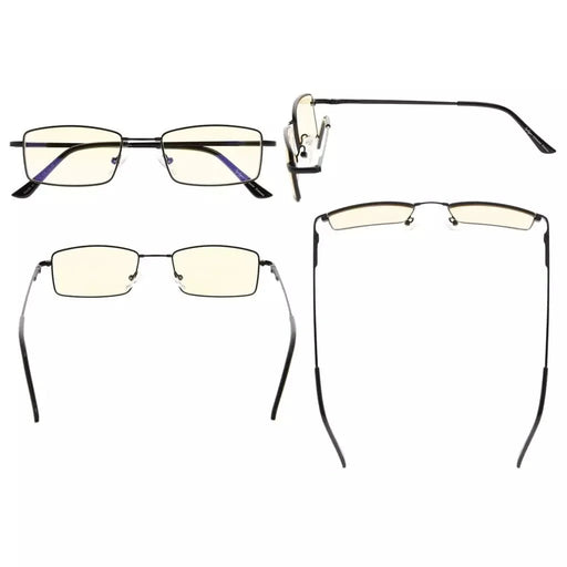 eyekeeper.com 3 Pack Traditional Rectangle Blue Light Filter Reading Glasses CG1709 Eyeglasses White Smoke Black-3pcs / without magnification,Black-3pcs / +0.50,Black-3pcs / +0.75,Black-3pcs / +1.00,Black-3pcs / +1.25,Black-3pcs / +1.50,Black-3pcs / +1.75,Black-3pcs / +2.00,Black-3pcs / +2.25,Black-3pcs / +2.50,Black-3pcs / +3.00,Gold-3pcs / without magnificat