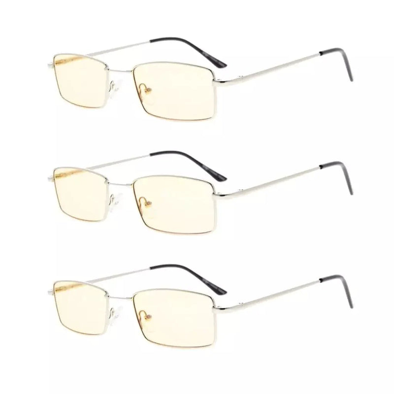 eyekeeper.com 3 Pack Traditional Rectangle Blue Light Filter Reading Glasses CG1709 Eyeglasses White Smoke Silver-3pcs / without magnification,Silver-3pcs / +0.50,Silver-3pcs / +0.75,Silver-3pcs / +1.00,Silver-3pcs / +1.25,Silver-3pcs / +1.50,Silver-3pcs / +1.75,Silver-3pcs / +2.00,Silver-3pcs / +2.25,Silver-3pcs / +2.50,Silver-3pcs / +3.00