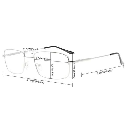 eyekeeper.com 3 Pack Vintage Rectangle Reading Glasses Metal Readers R1701 Eyeglasses White Smoke Black-3pcs / +0.50,Black-3pcs / +1.00,Black-3pcs / +1.25,Gunmetal-3pcs / +1.00,Gunmetal-3pcs / +1.25,Silver-3pcs / +0.50,Silver-3pcs / +1.00,Silver-3pcs / +1.25,Gold-3pcs / +1.00,Gold-3pcs / +1.25,Gold-3pcs / +1.50