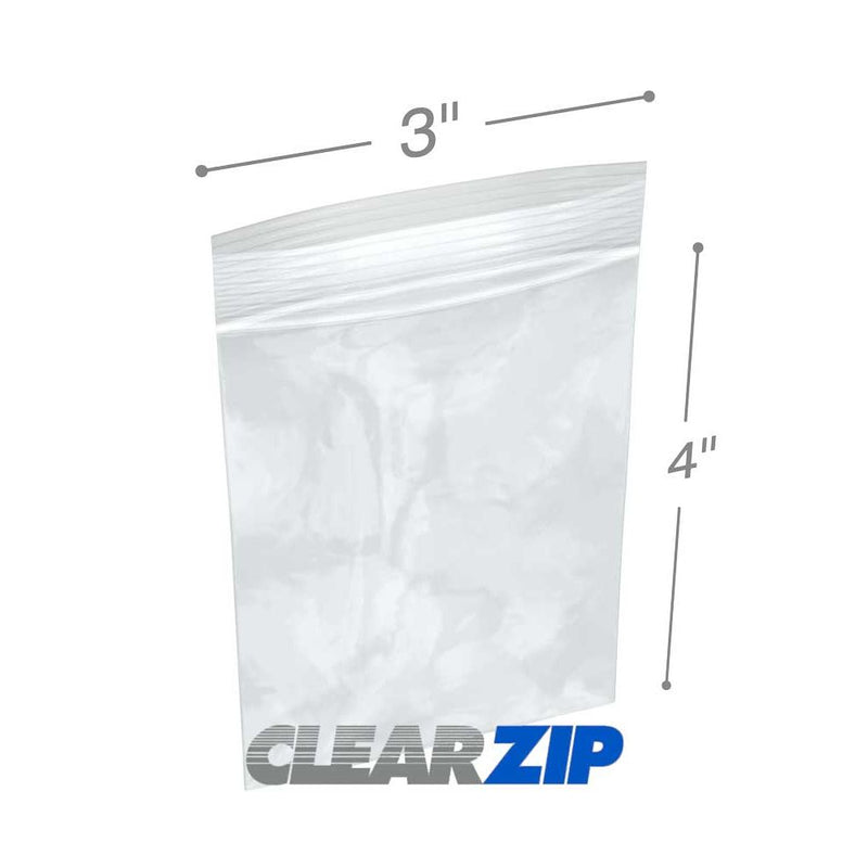 Generic Clear Zip-Lock Bags, 2 Mil, 3" x 4" (100 Count) Food Storage Lavender