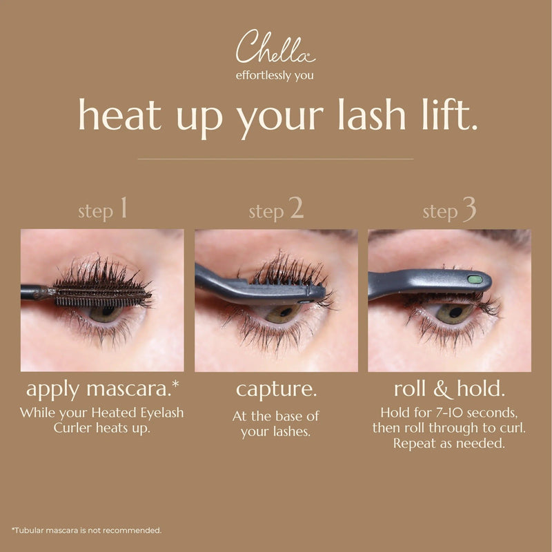 Chella heated eyelash curler Brow & Eye Rosy Brown