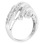 Bids.com 10K White Gold Round and Baguette Cut Diamond Channel Ring (3/4 Cttw, H-I Color, SI2-I1 Clarity) - Size 7 Rings White Smoke 7 / White.Gold,8 / White.Gold