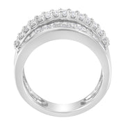 Bids.com 14K White Gold Round and Baguette Diamond Ring (1 1/2 Cttw, F-G Color, SI1-SI2 Clarity) - Size 6-3/4 Rings White Smoke 7.25 / 14k White Gold,6.75 / White.Gold,7 / White.Gold,8 / White.Gold