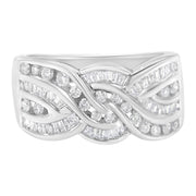 Bids.com 10K White Gold Diamond Bypass Ring (1 Cttw, H-I Color, I1-I2 Clarity) - Size 6-3/4 Rings Light Gray 7.75 / White.Gold,7.5 / White.Gold,7.25 / White.Gold,7 / White.Gold,6.75 / White.Gold