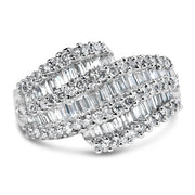 Bids.com 14K White Gold Diamond Cocktail Ring Band (1 3/4 Cttw, H-I Color, SI2-I1 Clarity) - Size 6-1/2 Rings White Smoke 8 / White.Gold,7 / White.Gold,6.5 / White.Gold