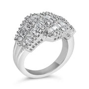 Bids.com 14K White Gold Diamond Cocktail Ring Band (1 3/4 Cttw, H-I Color, SI2-I1 Clarity) - Size 6-1/2 Rings White Smoke 8 / White.Gold,7 / White.Gold,6.5 / White.Gold