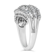 Bids.com 14K White Gold Diamond Cocktail Ring Band (1 3/4 Cttw, H-I Color, SI2-I1 Clarity) - Size 6-1/2 Rings White Smoke 8 / White.Gold,7 / White.Gold,6.5 / White.Gold