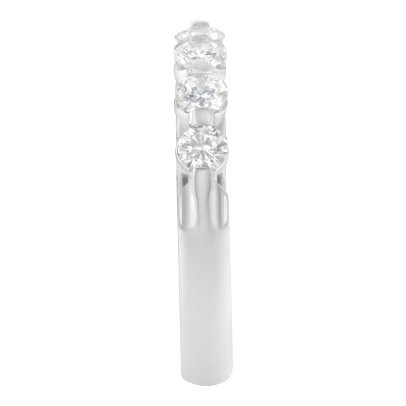 Bids.com 14K White Gold 1/2 cttw Diamond 5-Stone Band Ring (H-I Clarity, SI2-I1 Color) - Size 7 Rings Light Gray 7 / White.Gold
