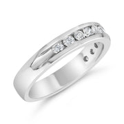 Bids.com IGI Certified 1/2 Cttw Round Brilliant Cut Diamond 18K White Gold Channel Set Eternity Style Wedding Band Ring (H-I Color, I1-I2 Clarity) - Size 7 Rings White Smoke 7 / White.Gold,9 / White.Gold,8.5 / White.Gold,8 / White.Gold,7.5 / White.Gold,6.5 / White.Gold,6 / White.Gold,5.5 / White.Gold,5 / White.Gold