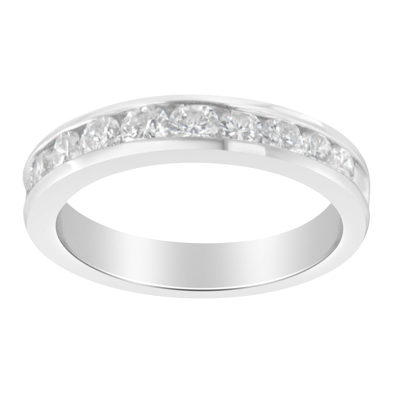Bids.com IGI Certified 1.0 Cttw Diamond 18K White Gold Channel-Set Half-Eternity Band Wedding Ring (E-F Color, I1-I2 Clarity) - Size 5-1/2 Rings White Smoke 6 / White.Gold,5.5 / White.Gold,7 / White.Gold,10 / White.Gold,9.5 / White.Gold,9 / White.Gold,8.5 / White.Gold,8 / White.Gold,7.5 / White.Gold,6.5 / White.Gold,5 / White.Gold