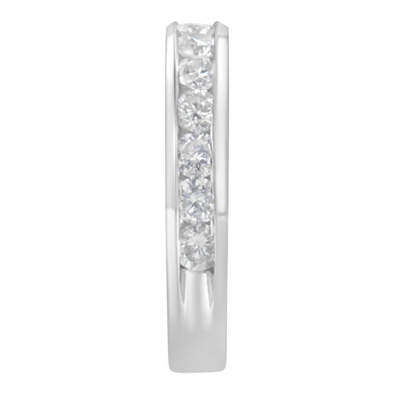 Bids.com IGI Certified 1.0 Cttw Diamond 18K White Gold Channel-Set Half-Eternity Band Wedding Ring (E-F Color, I1-I2 Clarity) - Size 5-1/2 Rings Gray 6 / White.Gold,5.5 / White.Gold,7 / White.Gold,10 / White.Gold,9.5 / White.Gold,9 / White.Gold,8.5 / White.Gold,8 / White.Gold,7.5 / White.Gold,6.5 / White.Gold,5 / White.Gold