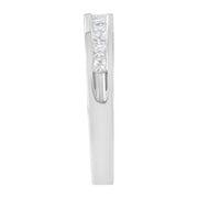 Bids.com IGI Certified 1/2 Cttw Princess Cut Diamond 18K White Gold Channel Set Half Eternity Style Wedding Band Ring (H-I Color, SI2-I1 Clarity) - Size 4-1/2 Rings Light Gray 7.25 / White.Gold,6.5 / 18k White Gold,5 / White.Gold,4.5 / White.Gold,6 / White.Gold,7 / White.Gold