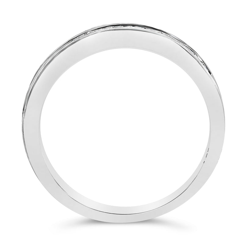 Bids.com IGI Certified 1/2 Cttw Princess Cut Diamond 18K White Gold Channel Set Half Eternity Style Wedding Band Ring (H-I Color, SI2-I1 Clarity) - Size 4-1/2 Rings White Smoke 7.25 / White.Gold,6.5 / 18k White Gold,5 / White.Gold,4.5 / White.Gold,6 / White.Gold,7 / White.Gold